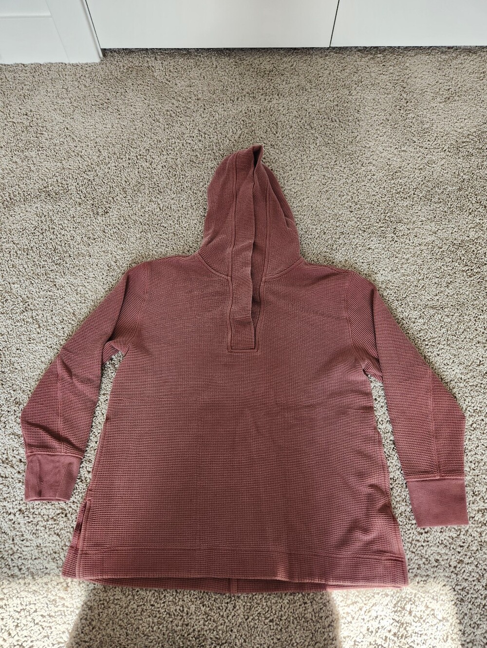 Athleta Coaster Luxe Waffle Hoodie Size Small - Picture 3 of 9